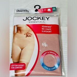Jockey Essentials Seamfree No Chafe Slipshort. Rose Pink Color SZ 5X. New